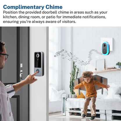 GuardianBell Pro AI Night Vision Doorbell
