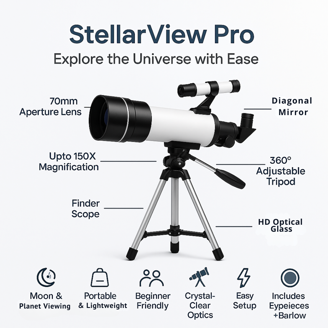 StellarView Pro – 150X HD Astronomical Telescope